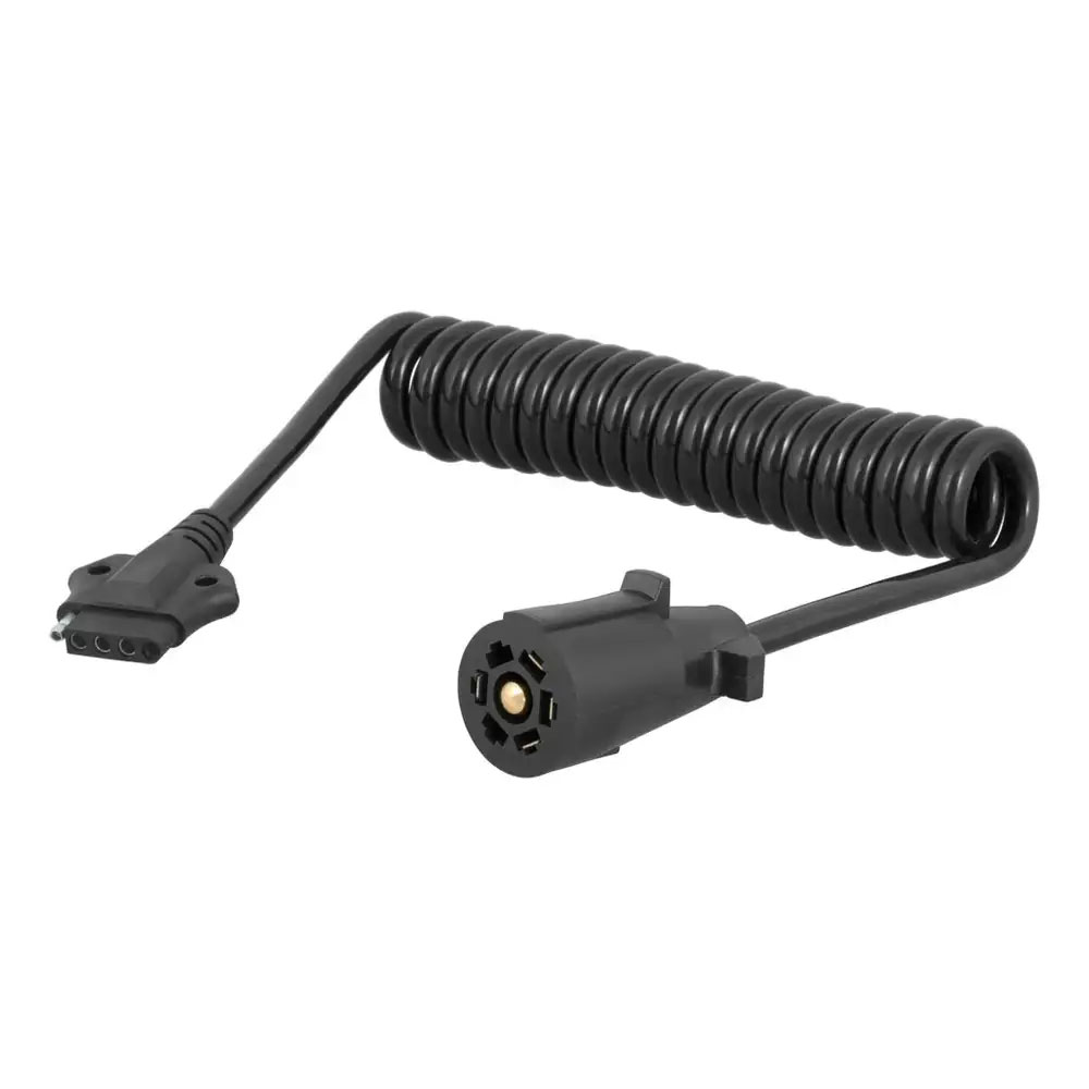 (image for) 8' Electrical Adapter Harness 7-Way RV Blade (Vehicle) To 5-Way Flat (Dinghy) #57282
