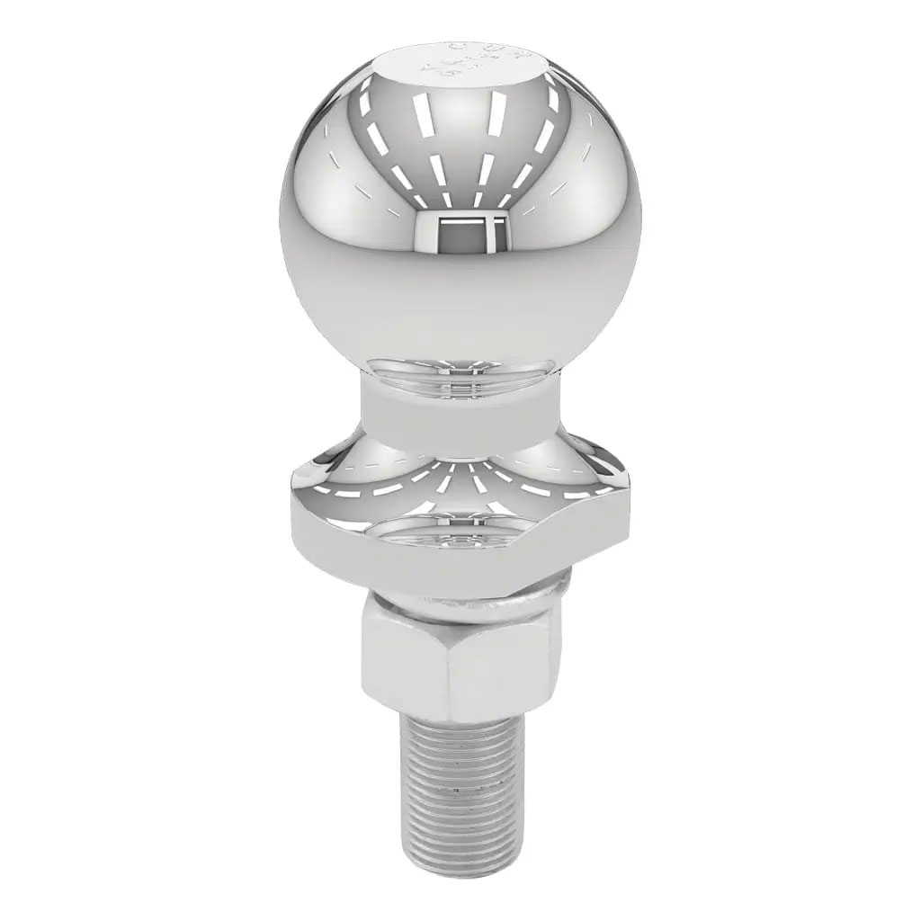 (image for) 2'' Chrome Trailer Hitch Ball, 3.5k, 3/4" X 2 1/8" Shank #40165