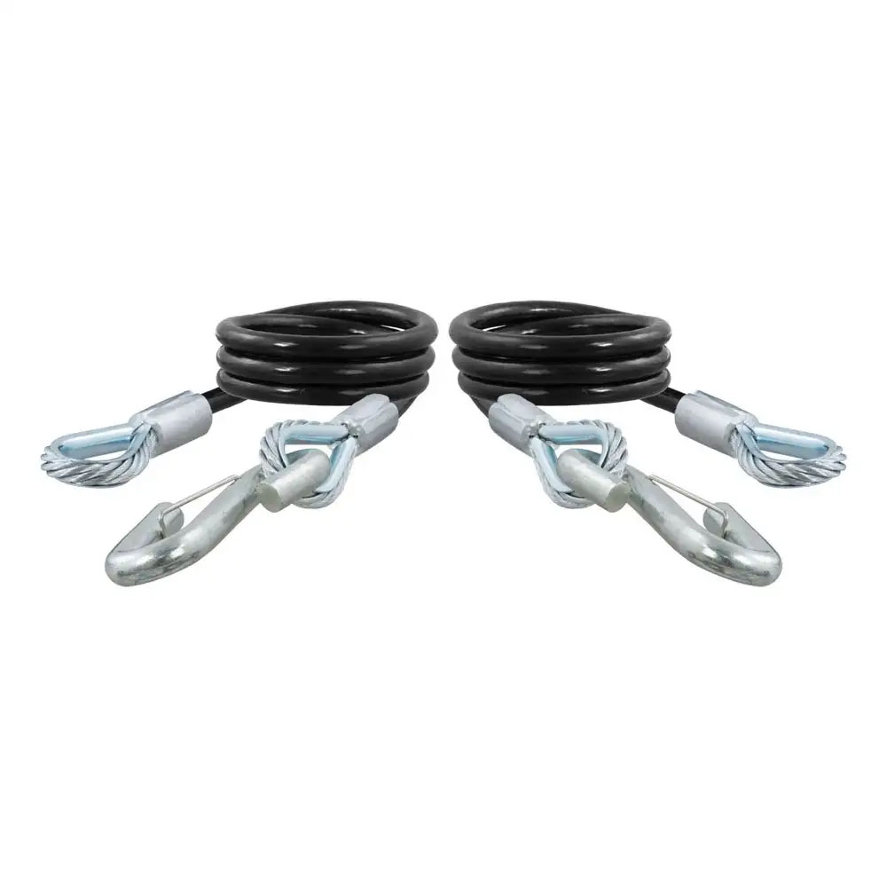 (image for) 3/8" Vinyl Coated Safety Cable With Snap Hook, 7.5k, 2 Pack #80176