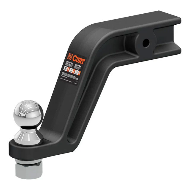(image for) Loaded Ball Mount, 20K, 3" Shank, 8" Drop, Steel, 2 5/16" Ball #45377